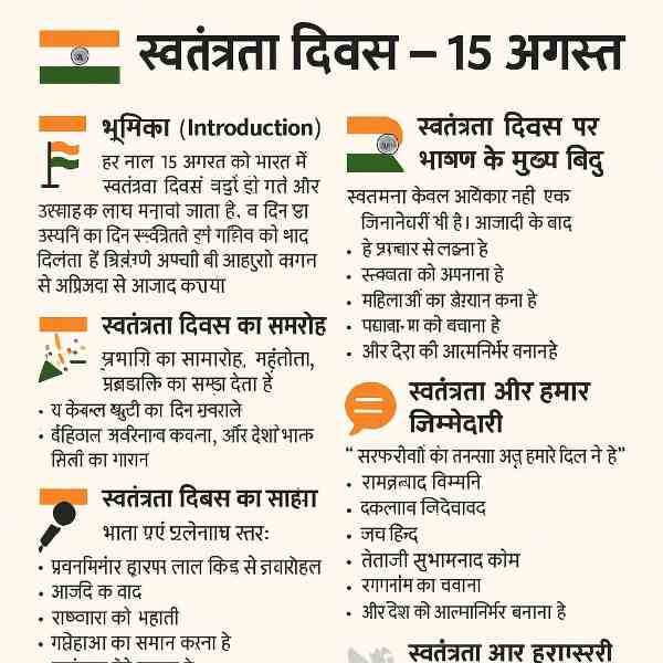 स्वतंत्रता दिवस – 15 अगस्त